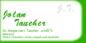 jolan taucher business card